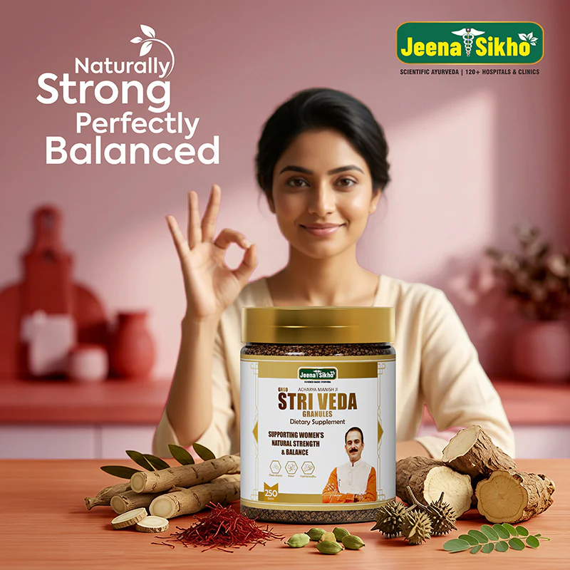 Acharya Manish Ji Stri Veda Granules for Women | Ayurvedic Women Wellness Supplement | With Shatavari, Bhumi Amla, Kesar | For Natural Strength & Balance