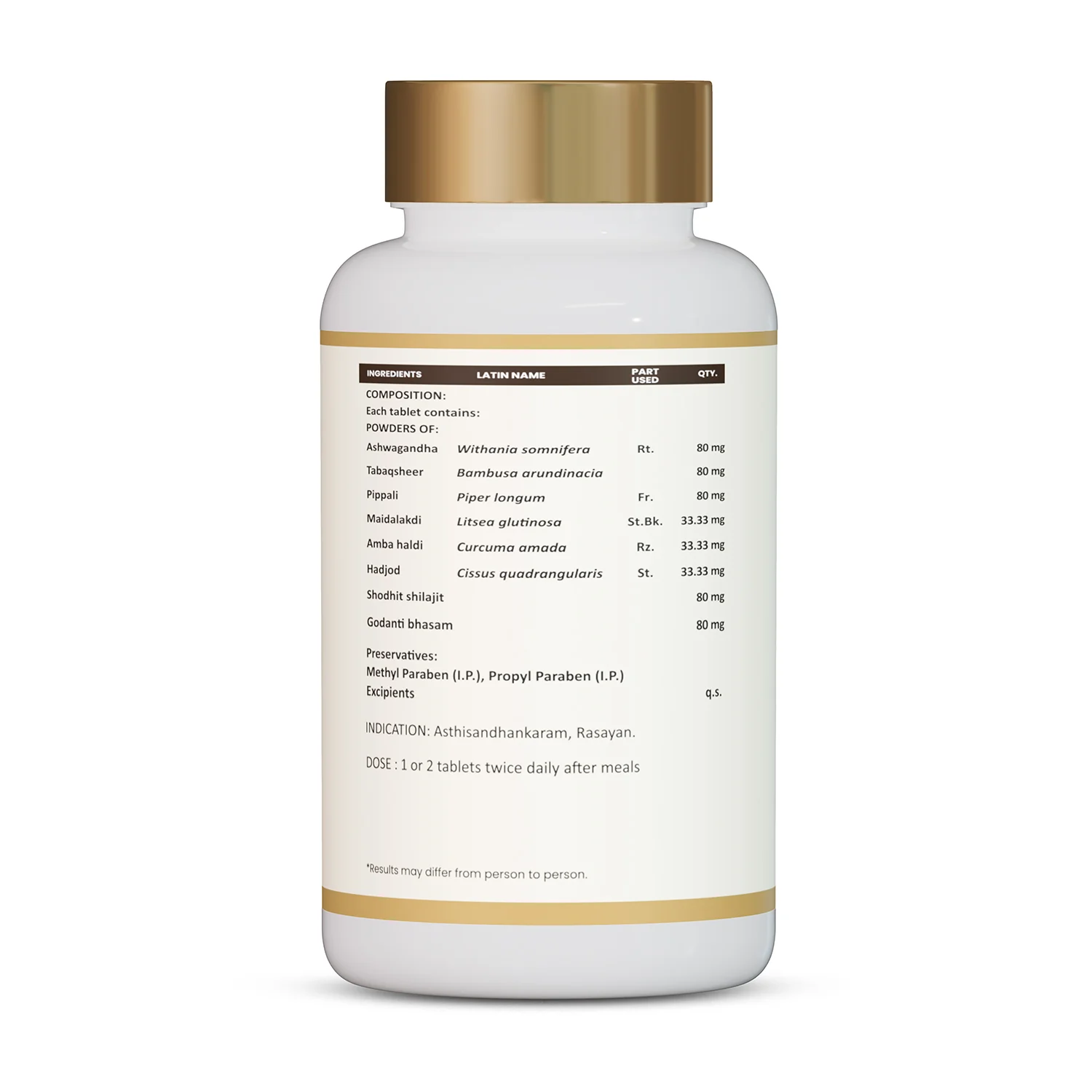 Asthi Poshak Vati | Ayurvedic Tablets with Ashwagandha, Hadjod, & Shilajit | Helps Maintain Bone Strength, Joint Comfort & Daily Mobility | Herbal Bone Care Formula - Image 7