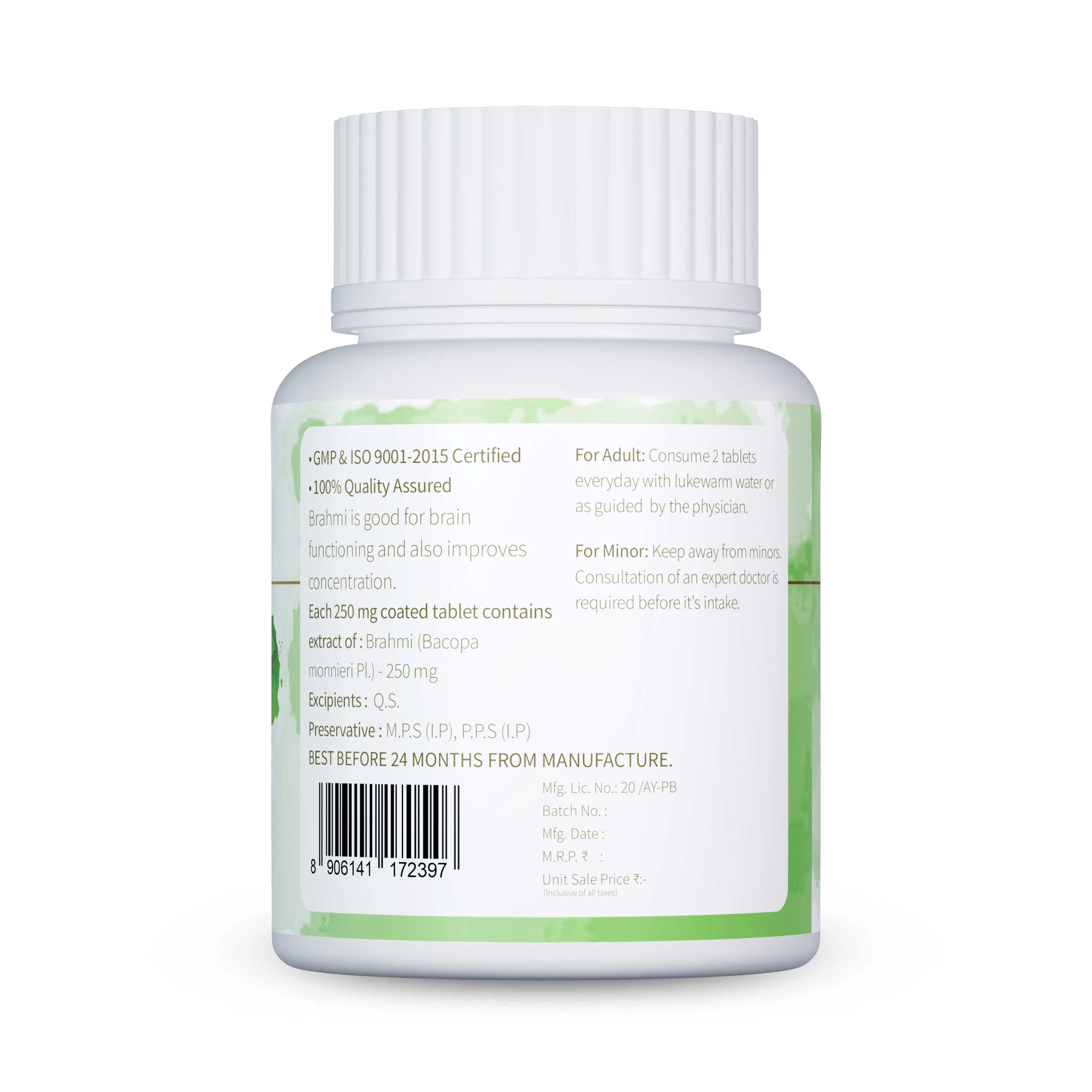 Brahmi Tablets | Memory Booster, Focus Enhancer, Stress Control & Brain Health Support - Image 8