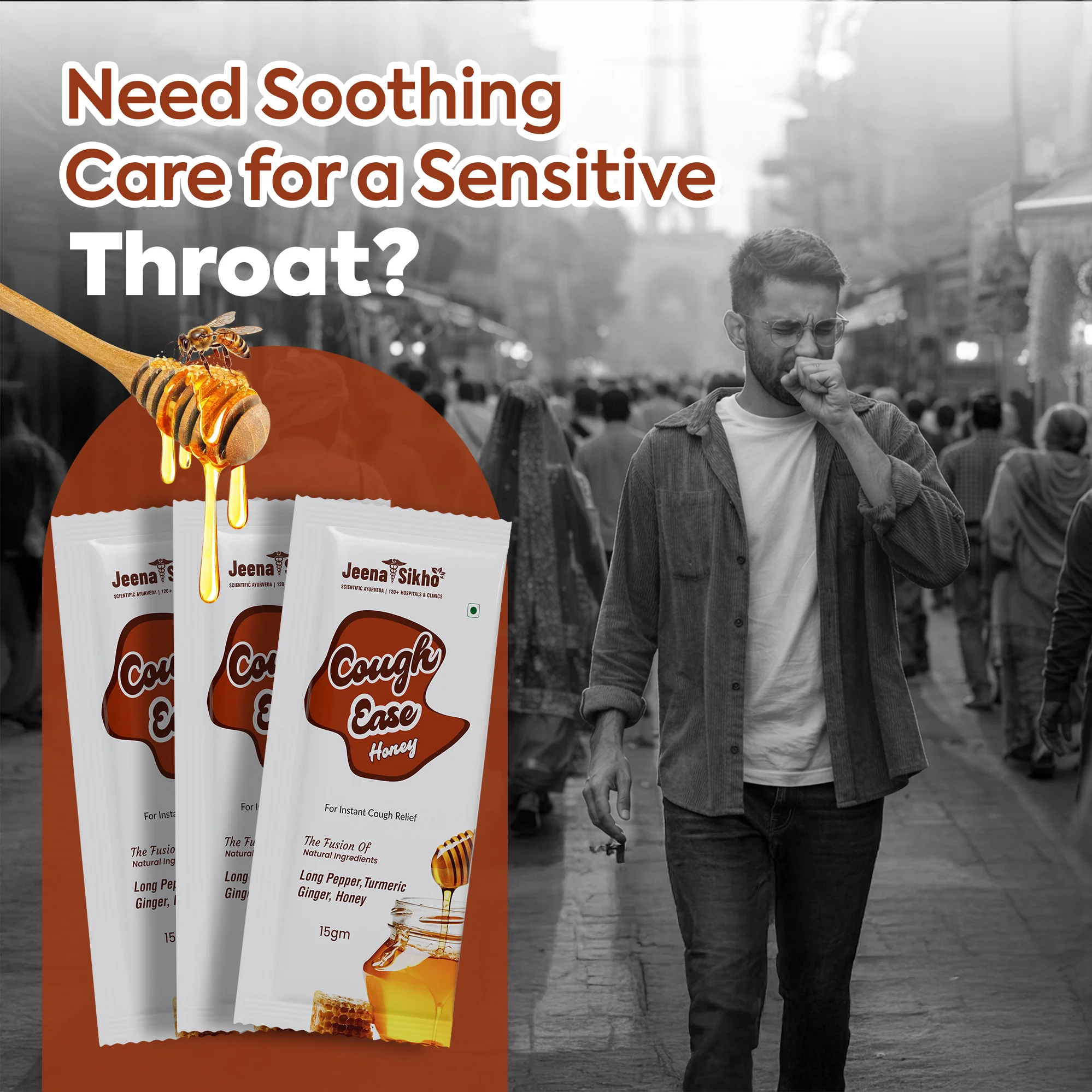Cough Ease Honey Sachets | Honey-Based Throat & Seasonal Comfort Support - Image 3