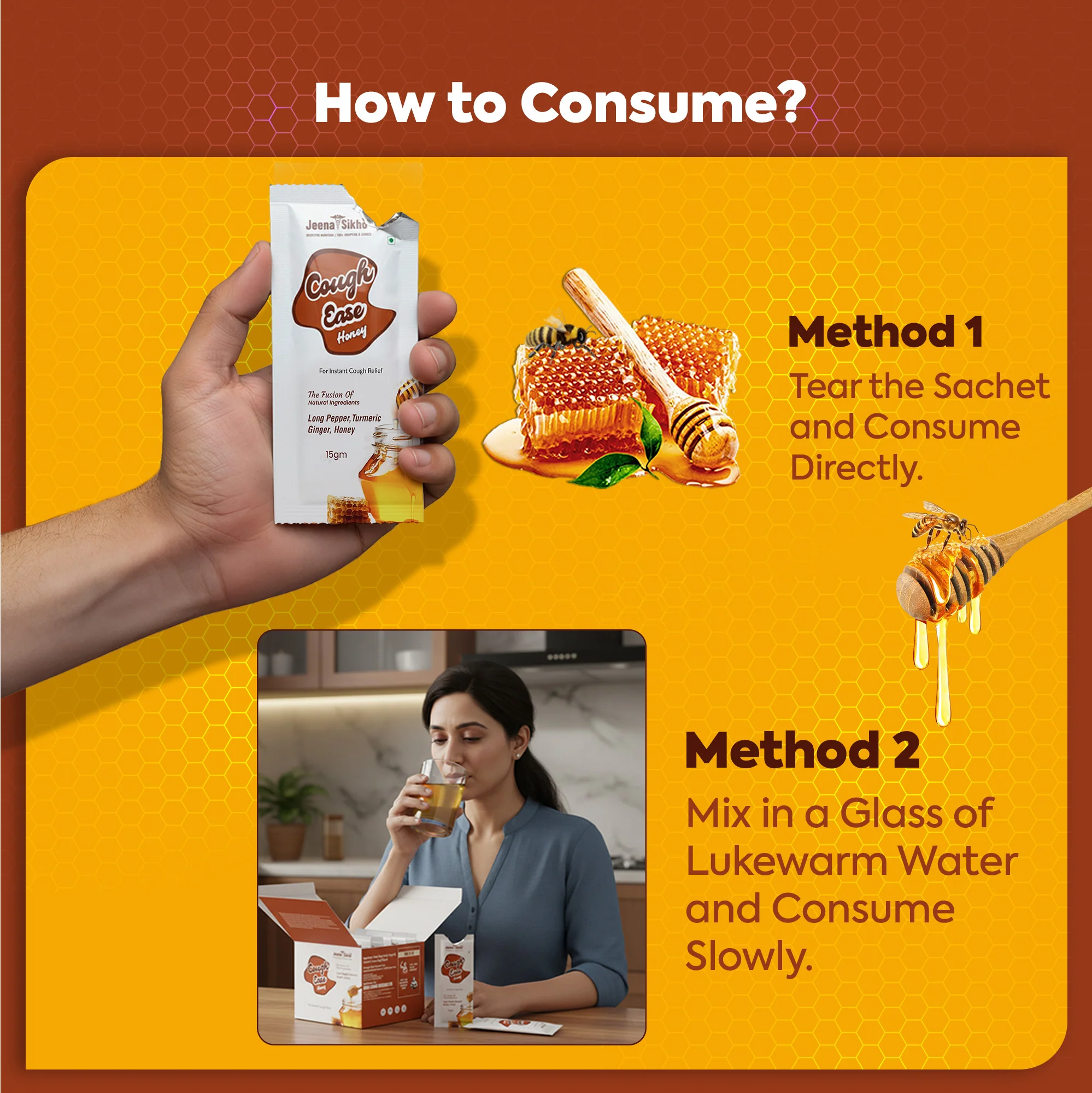 Cough Ease Honey Sachets | Honey-Based Throat & Seasonal Comfort Support - Image 5