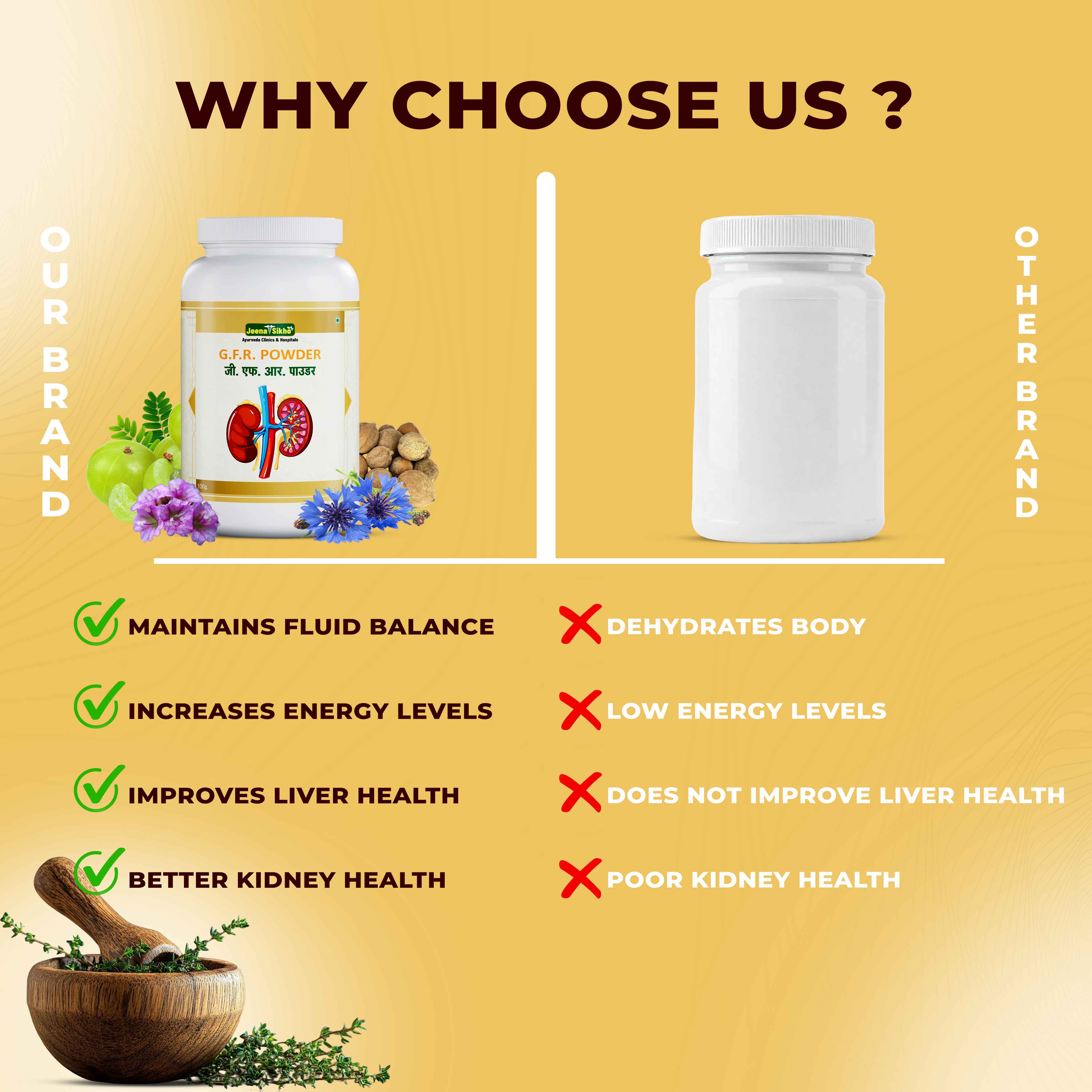 GFR Powder | Ayurvedic Herbal Kidney Care Powder for Detox, Urinary Balance & Energy Support - Image 5