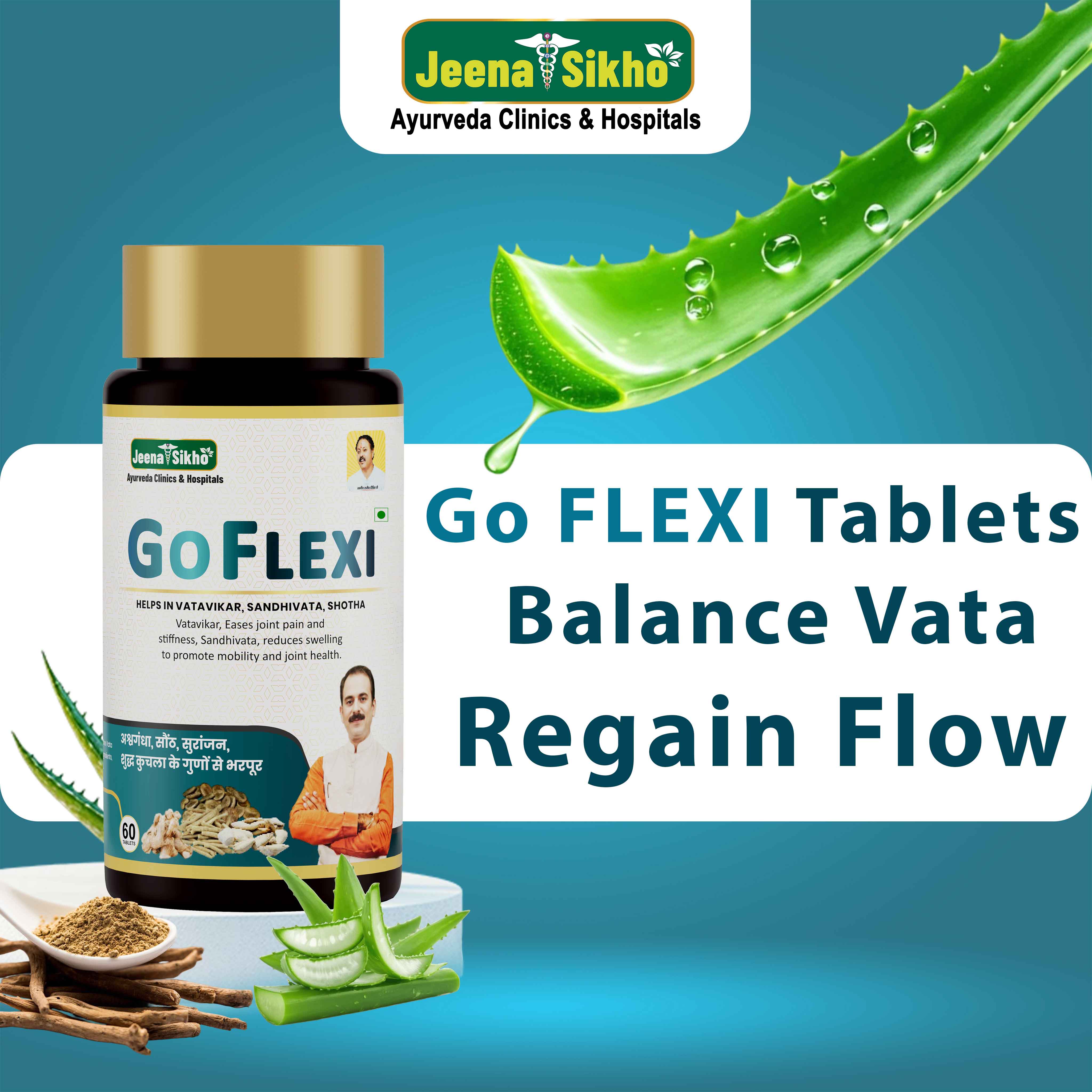 Go Flexi Tablet | Ayurvedic Joint & Bone Health Support for Flexibility & Mobility