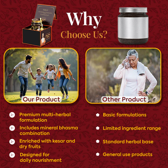 Gold Kesar Moti Prash | Premium Ayurvedic Chyawanprash with Swarna Bhasma, Kesar, & Dry Fruits | Improves Energy, Strength & Daily Vitality | Natural Wellness Supplement - Image 8