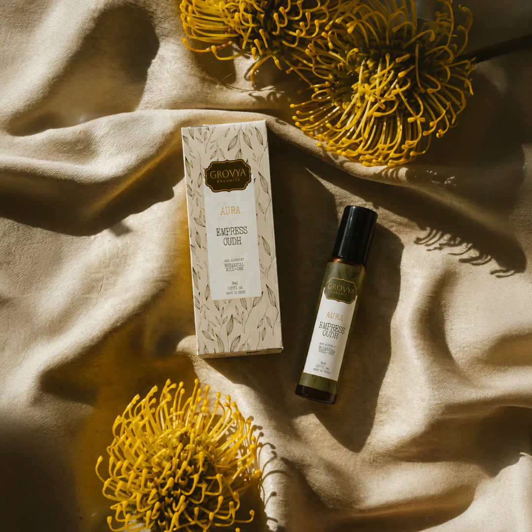 Grovya Organics Aura Empress Oudh Roll-On | Natural Oudh Perfume Oil | Alcohol-Free, Long-Lasting Fragrance for Men & Women - Image 7