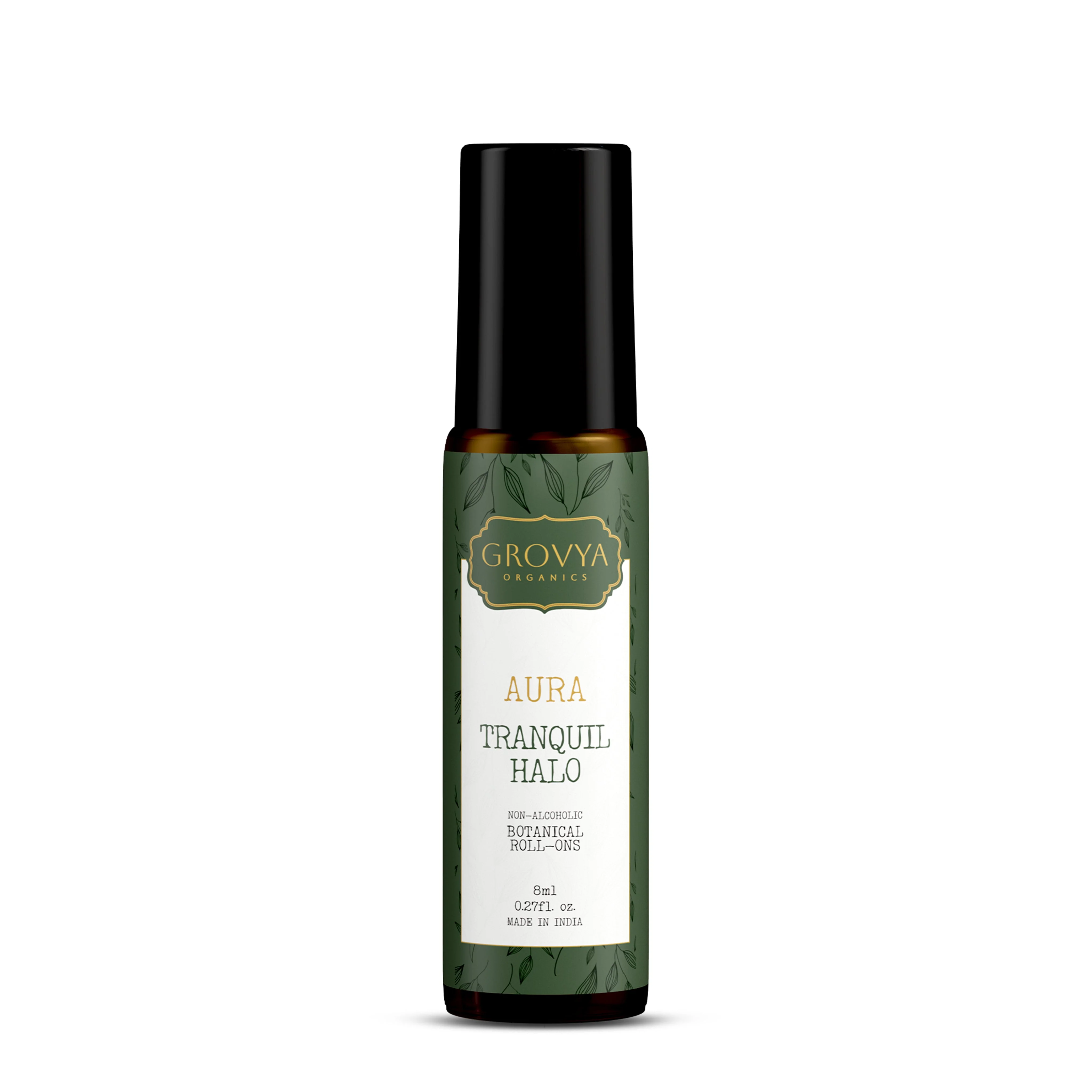 Grovya Organics Aura Tranquil Halo Roll-On | Soothing Natural Perfume Oil with Aroma Compounds & Essential Oils | Alcohol-Free Long-Lasting Fragrance - Image 4