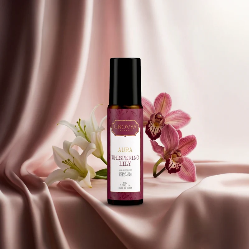 Grovya Organics Aura Whispering Lily Roll-On | Soft Floral Perfume Oil with Lily Extracts & Natural Oils | Alcohol-Free Long-Lasting Fragrance - Image 6