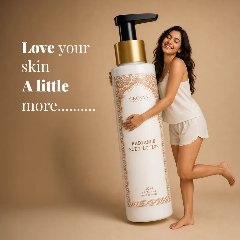 Radiance Body Lotion | Ayurvedic Body Lotion with Almond, Wheatgerm, Mulberry, Ricebran, Jasmine & Mogra Extracts | Herbal Body Care Lotion - Image 4