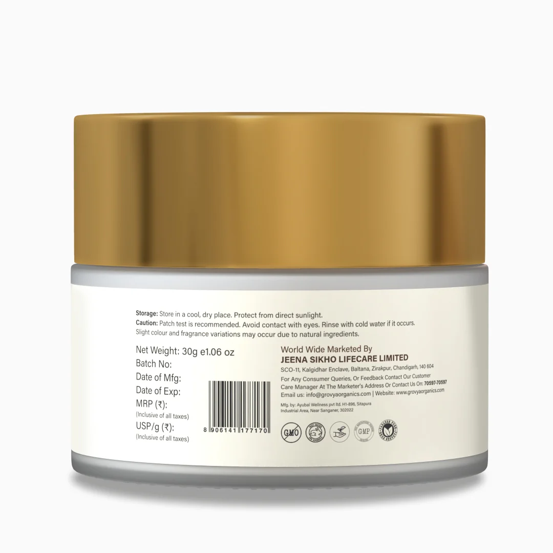 Radiance Cream with Natural SPF 25 | Ayurvedic Face Cream with Aloe Vera, Sandalwood & Turmeric | Lightweight Daily Moisturiser for Glow & Sun Protection - Image 5
