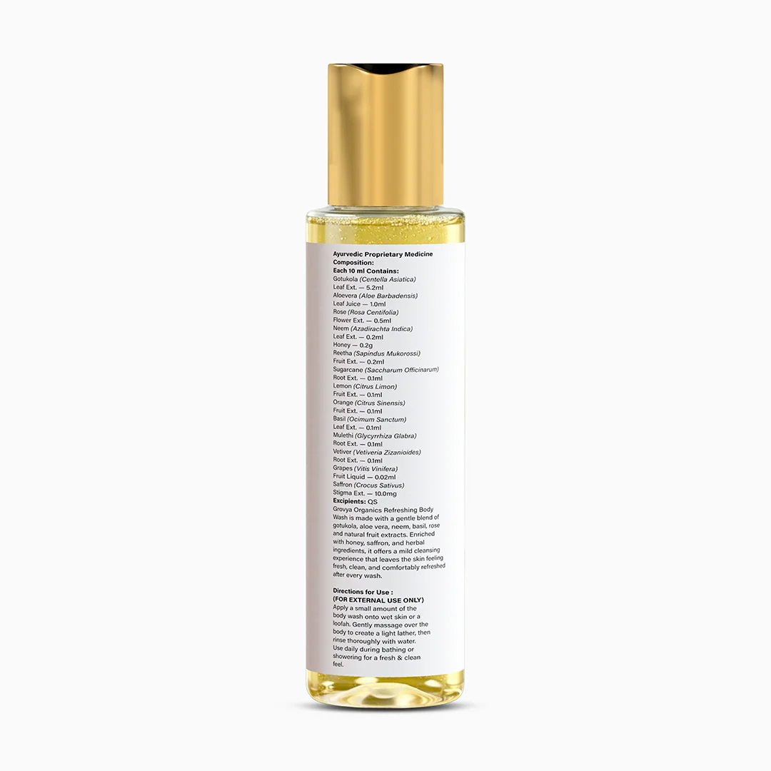 Body Wash | Ayurvedic Formula with Aloe Vera, Neem & Rose | Mild Daily Cleansing & Fresh Feel - Image 8
