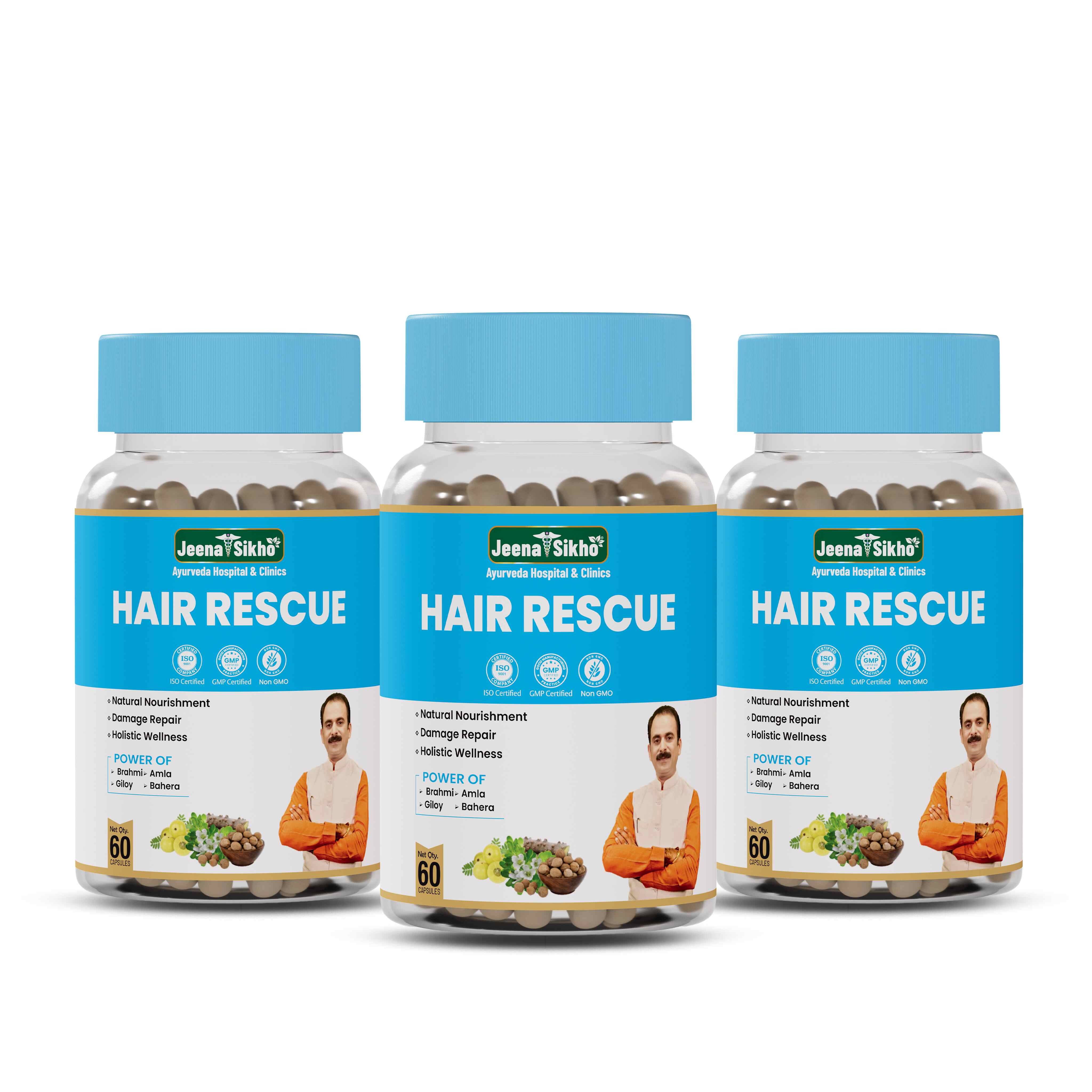 Hair Rescue Capsules | Ayurvedic Support for Hair Fall, Dandruff, Scalp Health & Premature Graying - Image 10