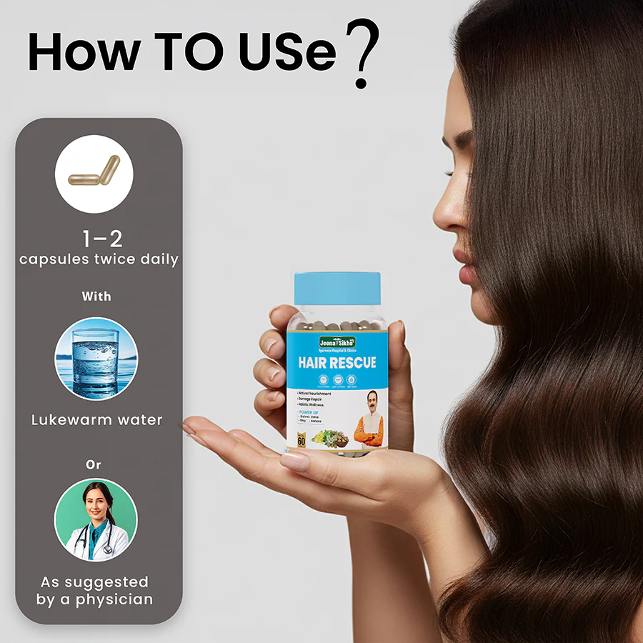 Hair Rescue Capsules | Ayurvedic Support for Hair Fall, Dandruff, Scalp Health & Premature Graying - Image 4