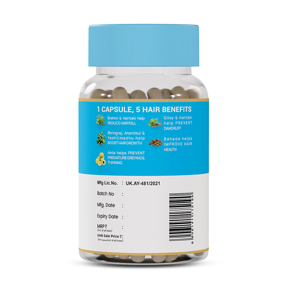 Hair Rescue Capsules | Ayurvedic Support for Hair Fall, Dandruff, Scalp Health & Premature Graying - Image 7