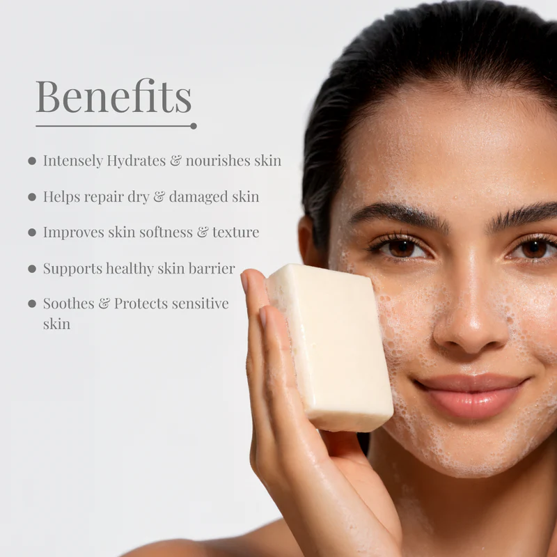Handmade Pure Goat Milk Bar | Luxury Ayurvedic Soap for Soft, Nourished & Smooth Skin - Image 4