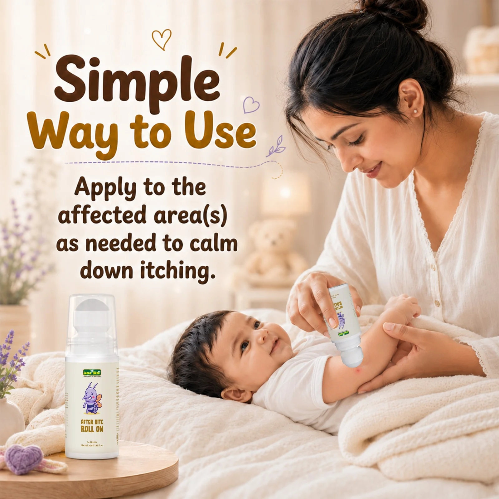 After Bite Roll-On | With Lavender, Calendula & Jaiphal Oils | Helps Soothe Skin After Insect Bites | Suitable for Babies Aged 3+ Months | 40 m - Image 5