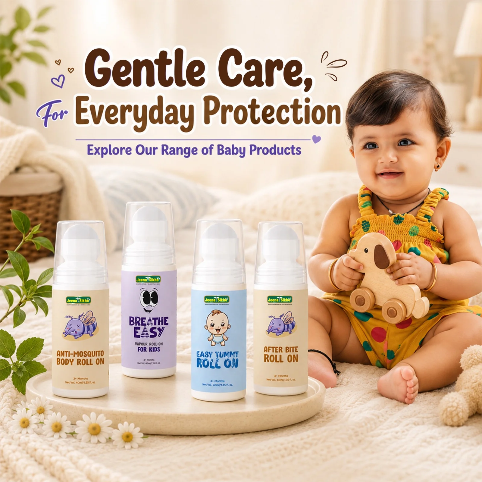 After Bite Roll-On | With Lavender, Calendula & Jaiphal Oils | Helps Soothe Skin After Insect Bites | Suitable for Babies Aged 3+ Months | 40 m - Image 7