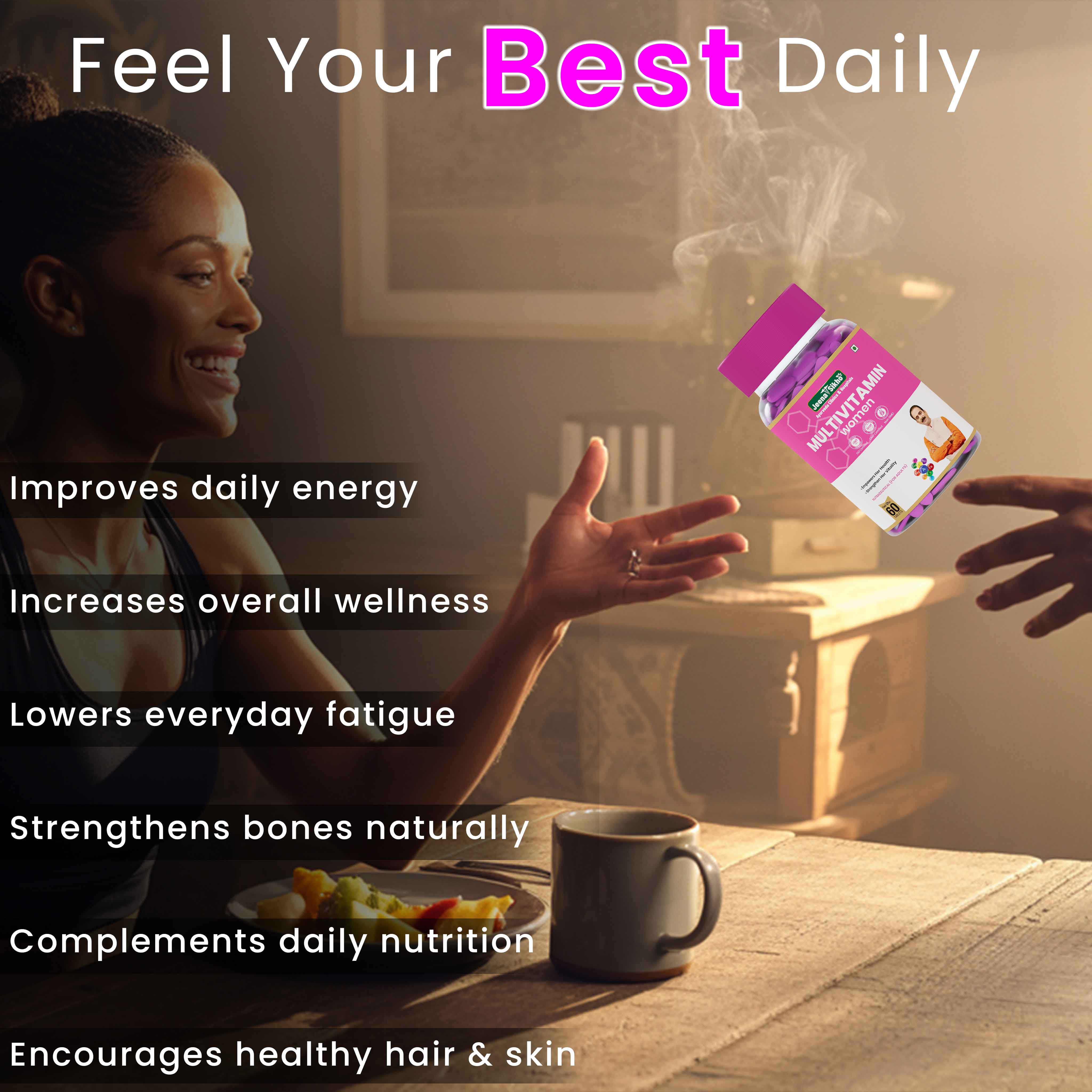 Multivitamin for Men & Women | Daily Multivitamin Tablets with Vitamins, Minerals & Herbal Extracts | Supports Energy, Immunity, Bones, Hair & Overall Wellness - Image 3