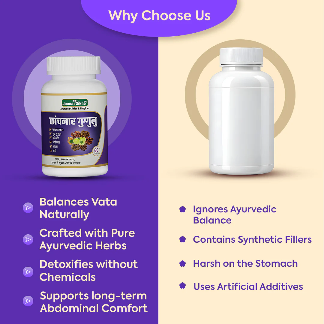 Kanchnar Guggulu Vata Balance Tablets | Ayurvedic Digestion, Gut Health & Energy - Image 6
