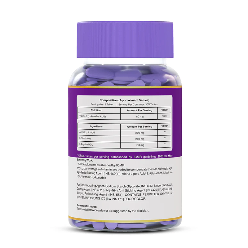 L-Glutathione Tablets | Skin Glow, Radiance & Detox Support with Vitamin C & L-Arginine - Image 6