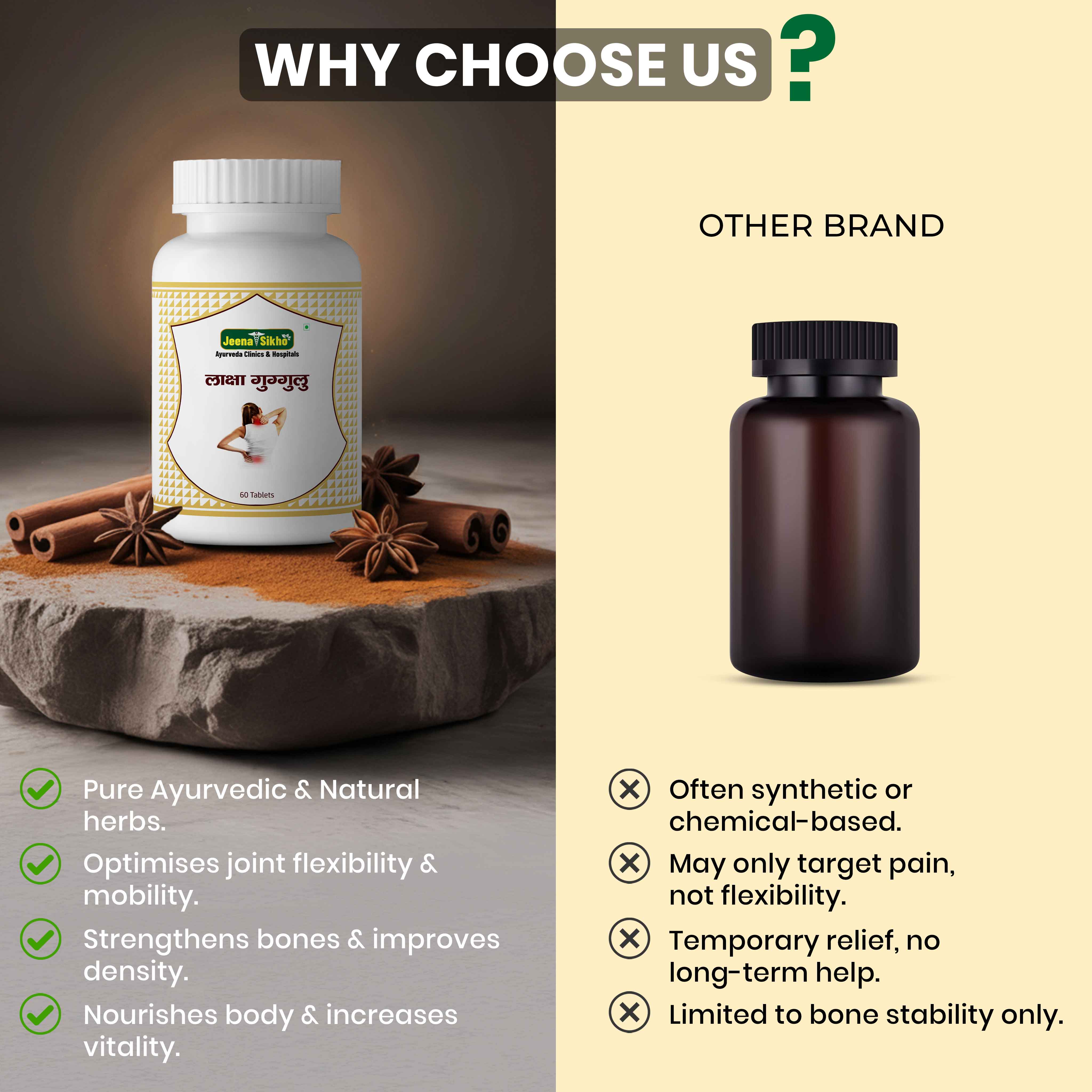 Laksha Guggulu | Ayurvedic Bone Strength & Joint Support Tablets - Image 6