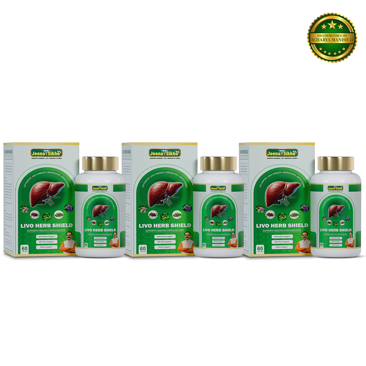 Livo Herb Shield | Ayurvedic Liver Care with Kalmegh, Kutki, & Guduchi | For Daily Liver Protection, Detox & Metabolic Balance | Maintains Healthy Liver Function - Image 9