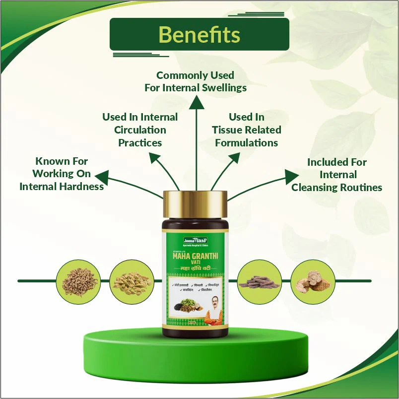Maha Granthi Vati Tablets | Ayurvedic Support for Gland Swelling, Cysts & Fibroid Wellness - Image 3