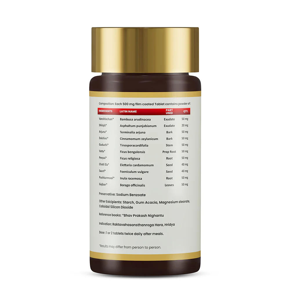 Maha Rakt Chaap Vati | Ayurvedic Support for Blood Pressure Balance & Heart Health - Image 6
