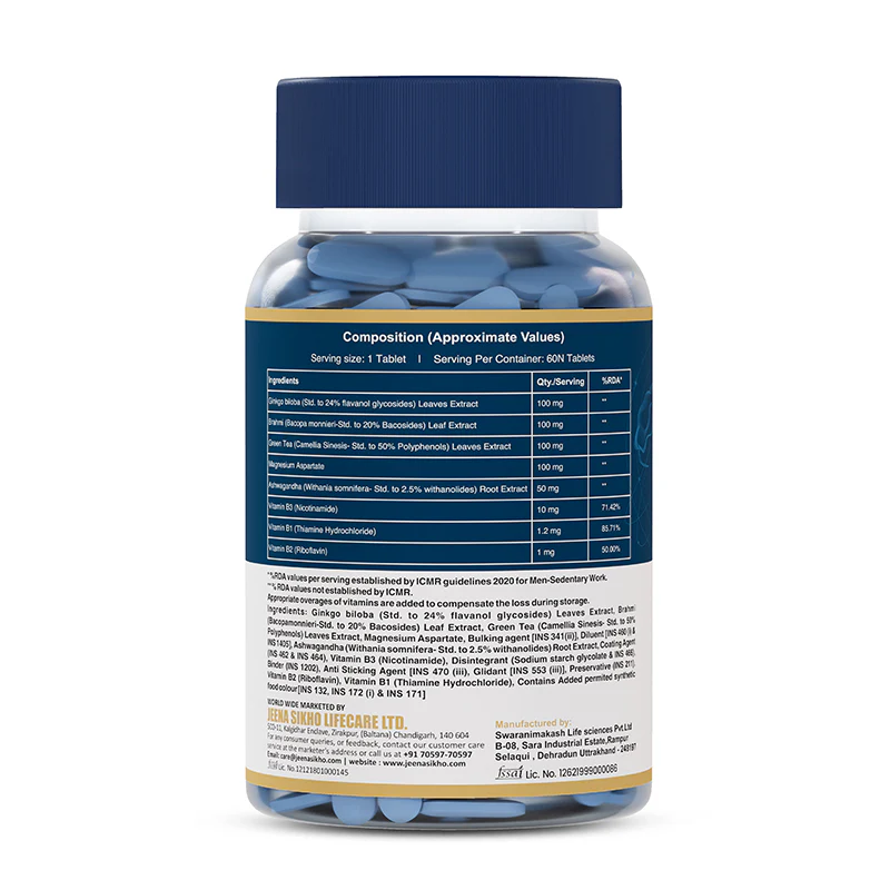 Memory Support Tablets | Improves Concentration, Brain Sharpness & Stress Support - Image 6