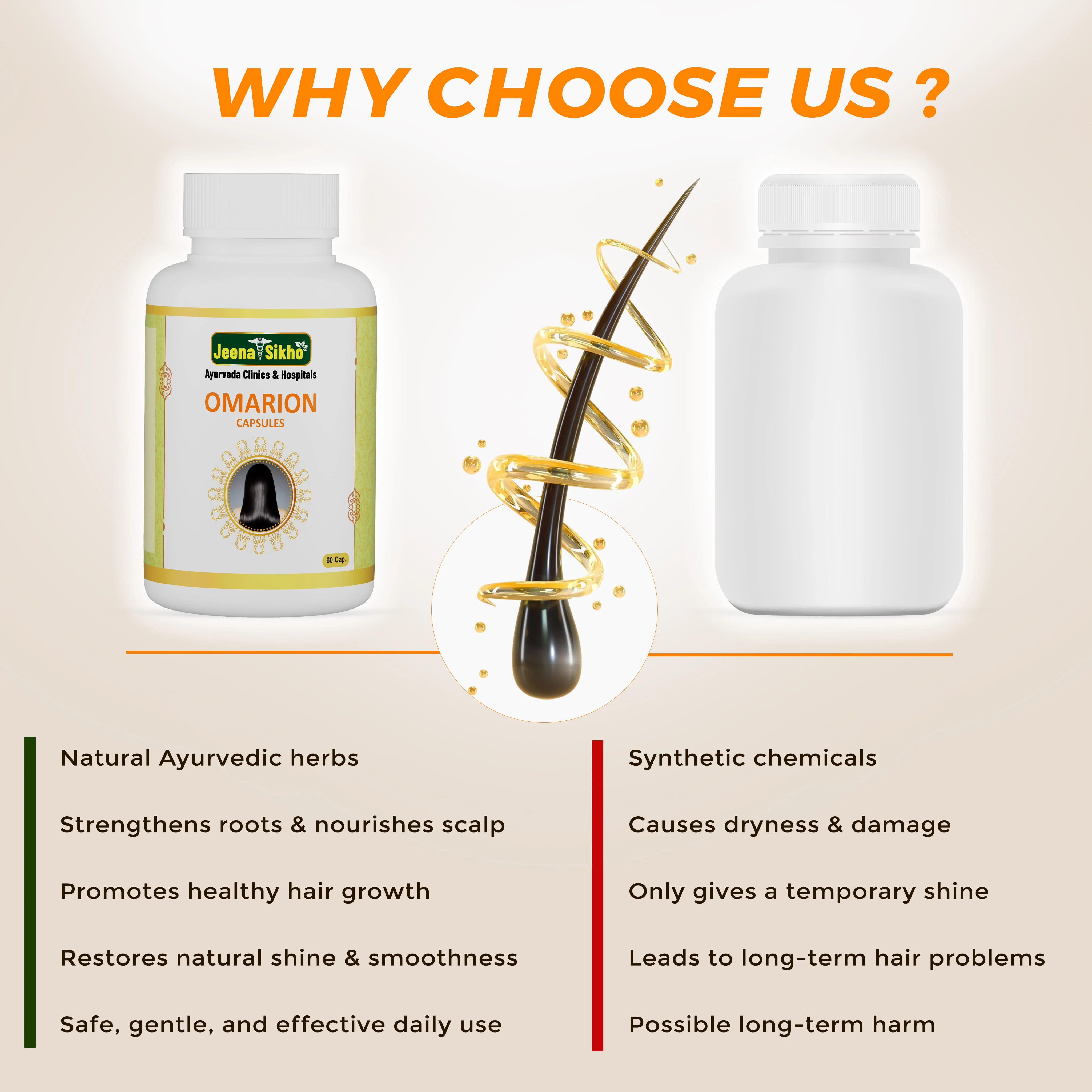 Omarion Capsules | Ayurvedic Hair Nourishment for Shine, Strength & Scalp Health - Image 5