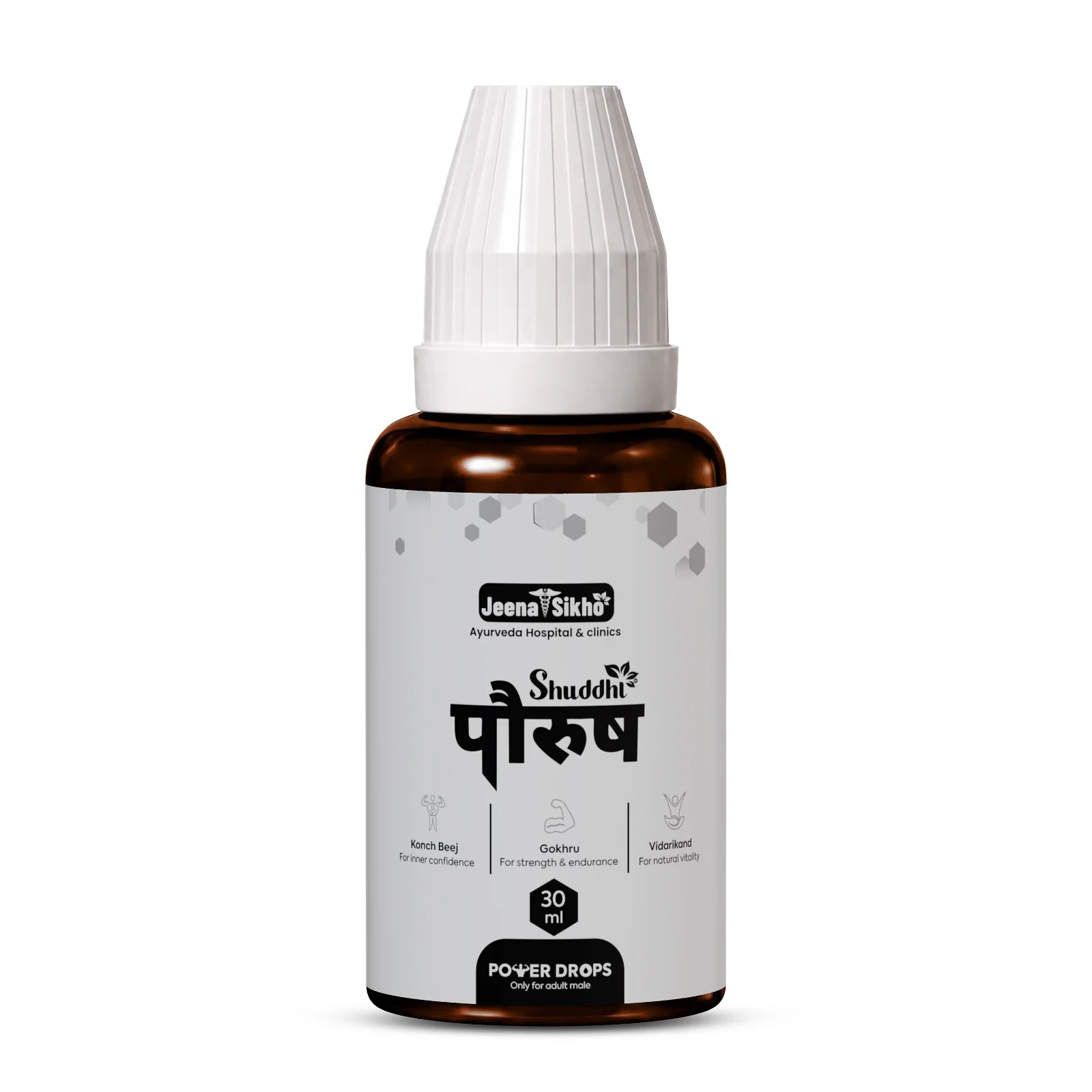 Paurush Power Drop | Ayurvedic Vitality Drops for Men | Helps with Strength, Stamina & Daily Wellness - Image 2