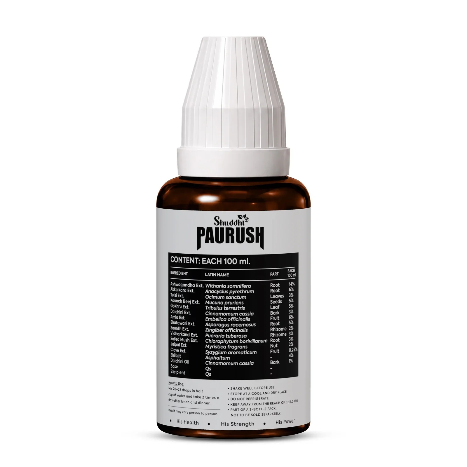 Paurush Power Drop | Ayurvedic Vitality Drops for Men | Helps with Strength, Stamina & Daily Wellness - Image 3