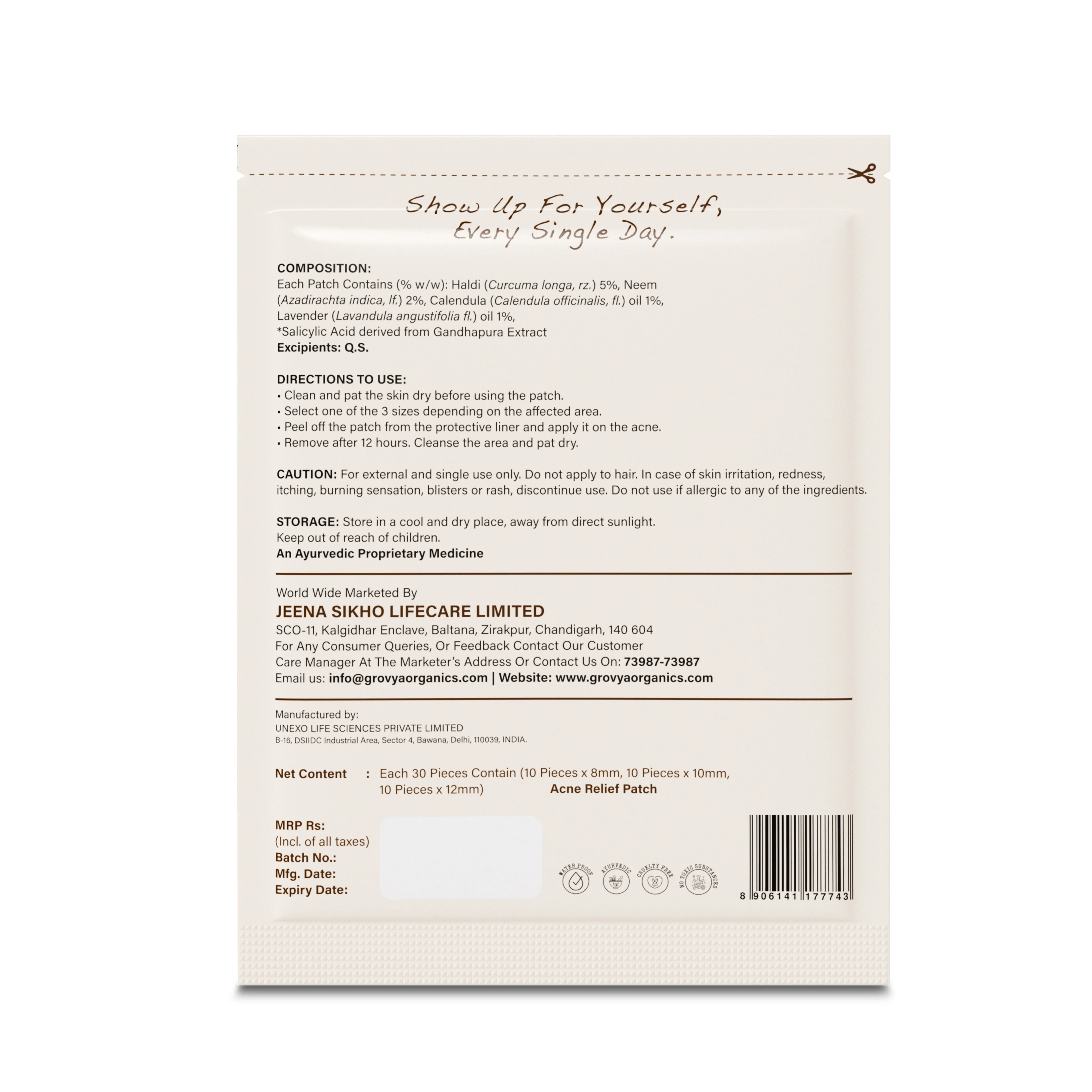 Pimple Patch | Hydrocolloid Acne Patch with Turmeric, Neem & Calendula | Salicylic Acid Acne Spot Patch for Face | Invisible Overnight Pimple Stickers, 30 Patches (8 mm, 10 mm & 12 mm) - Image 2