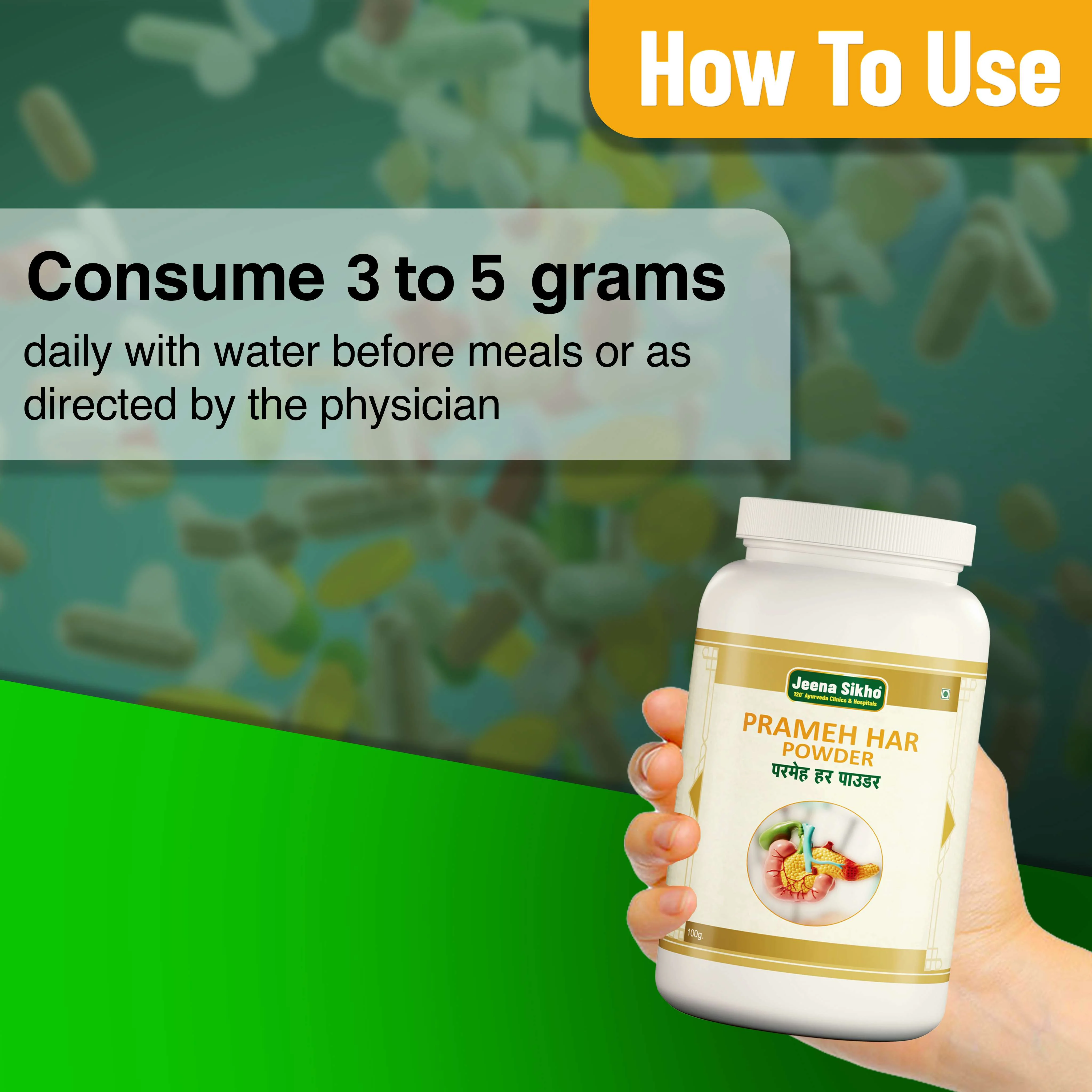 Prameh Har Powder | Herbal Diabetes Care Powder for Blood Sugar & Daily Energy - Image 4
