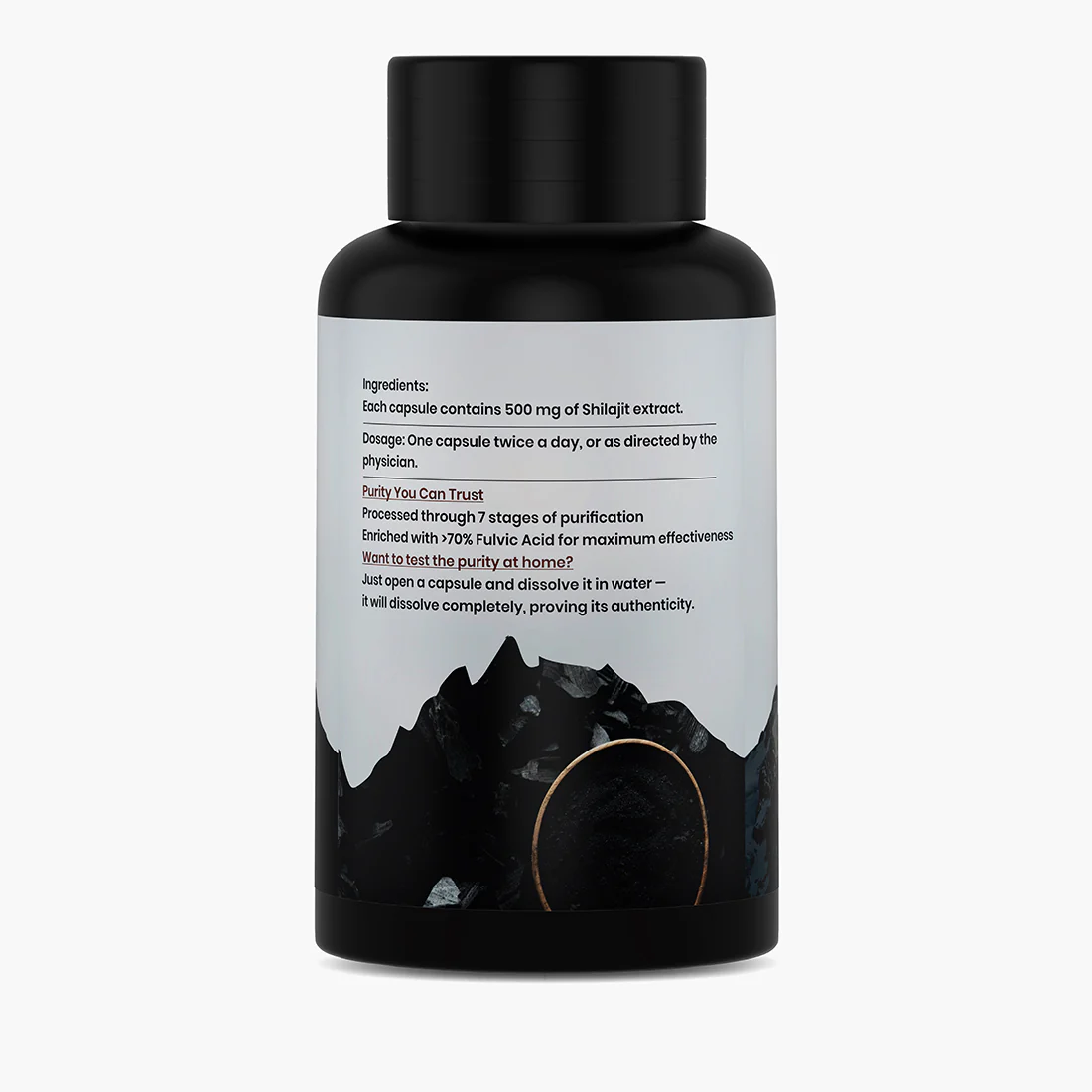 Pure Shilajit Capsules for Strength | Ayurvedic Power, Stamina Builder - Image 9
