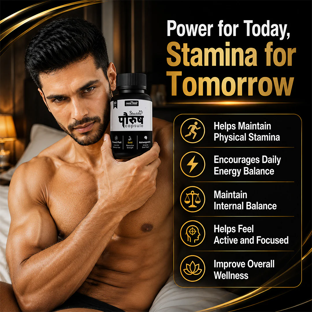 Shuddhi Paurush Capsules for Men | Strength, Stamina & Masculine Vitality Support - Image 4