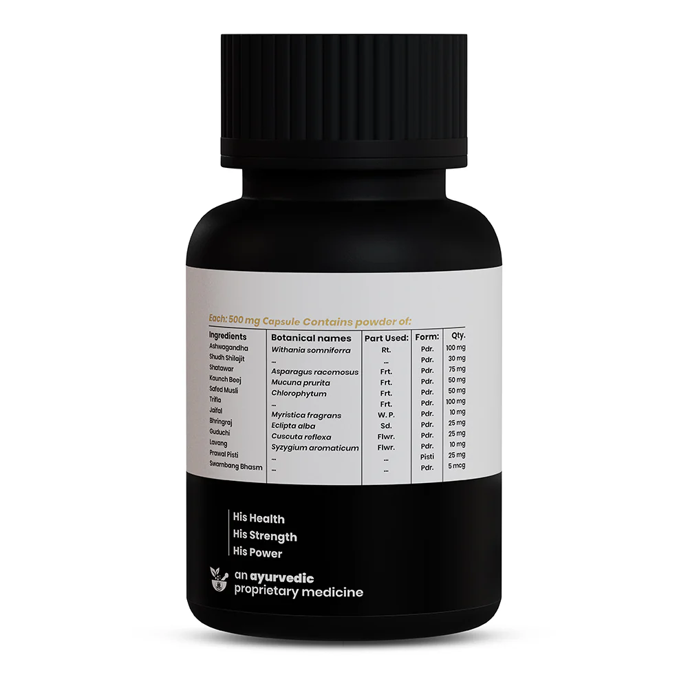 Shuddhi Paurush Capsules for Men | Strength, Stamina & Masculine Vitality Support - Image 7