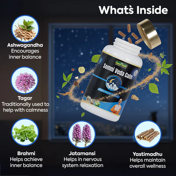 Somni Veda Calm Capsules | Herbal Relaxation & Sleep Support - Image 4