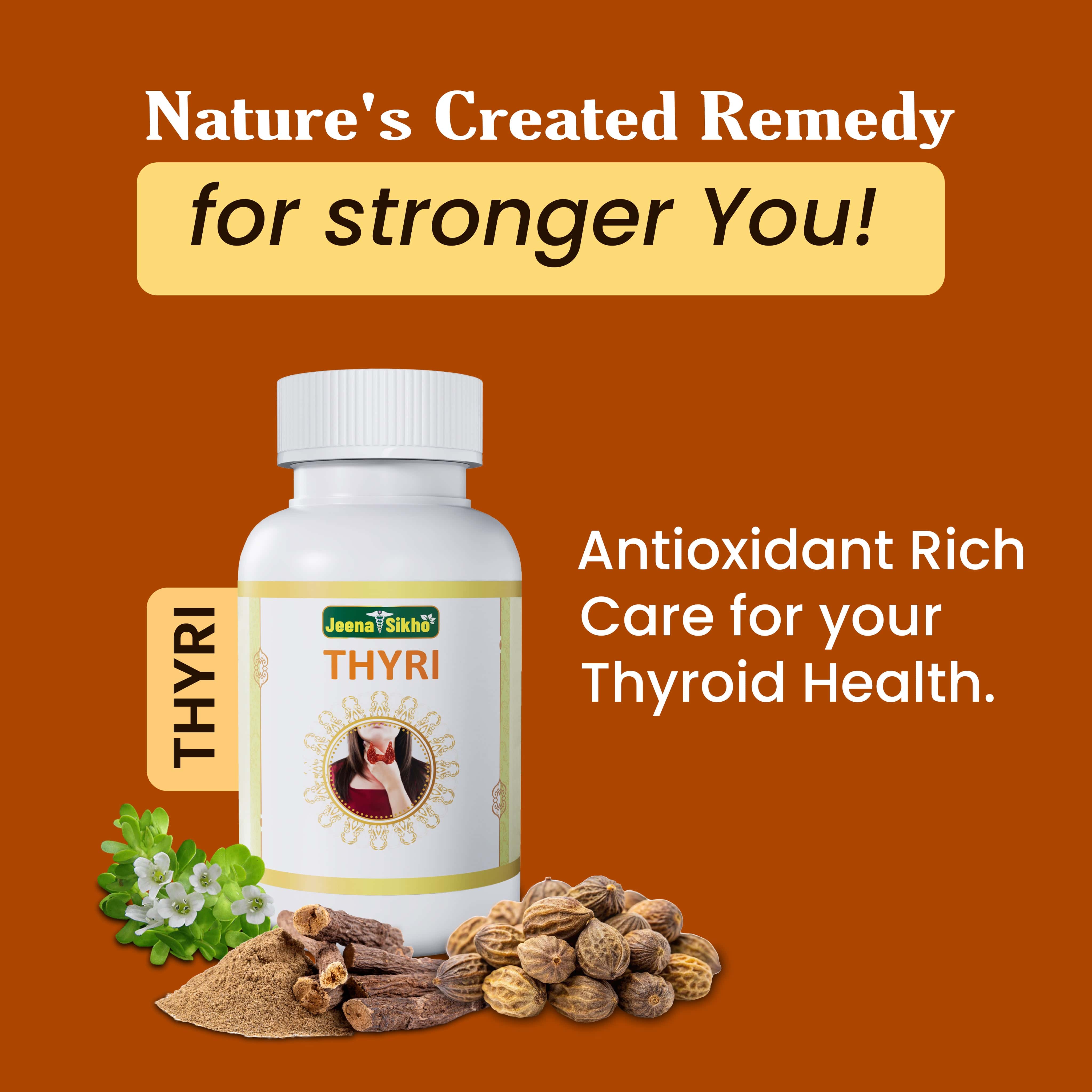 Thyri Capsules | Ayurvedic Thyroid Balance, Metabolism & Energy Support | Herbal Wellness Supplement