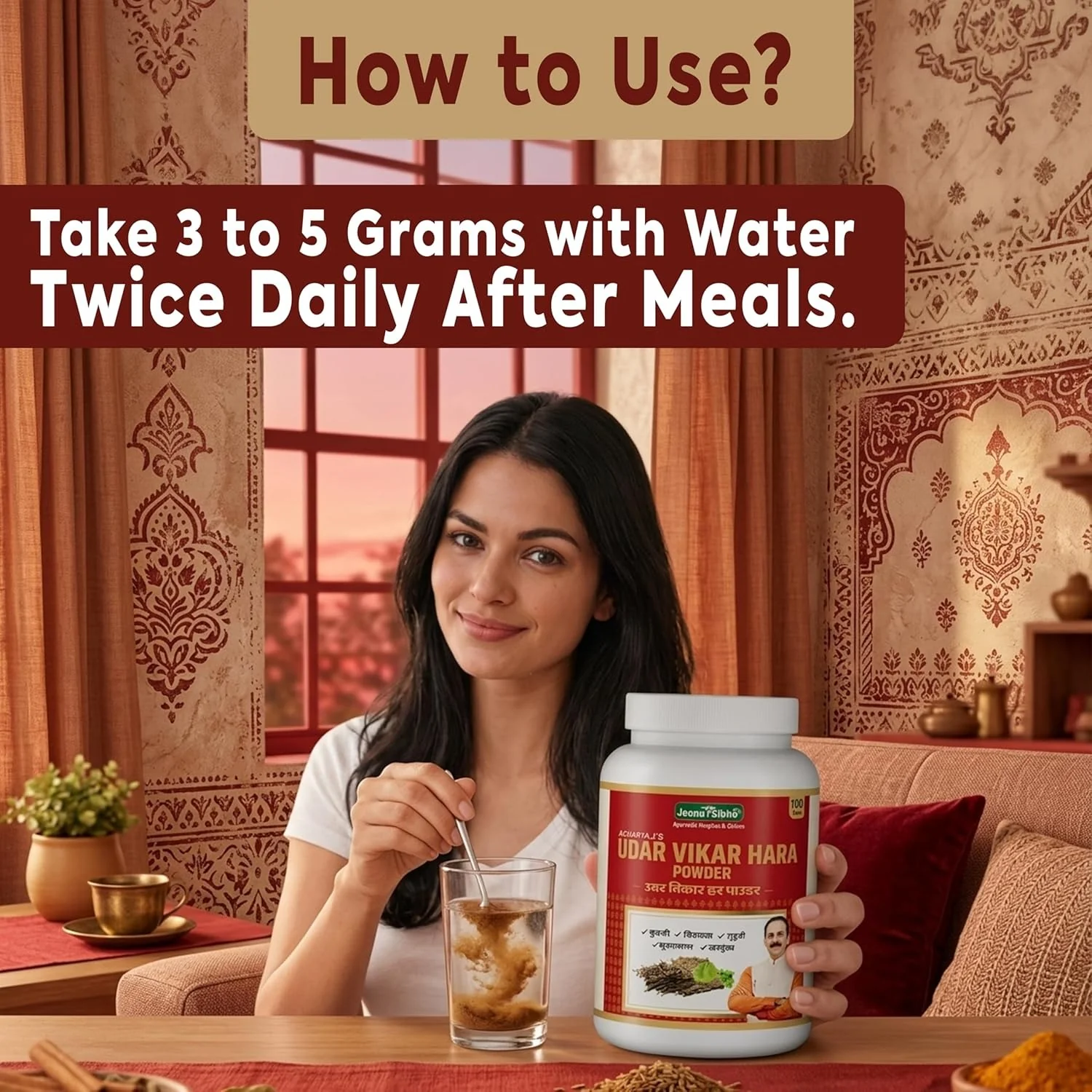 Udar Vikar Hara Powder | Ayurvedic Digestive & Gut Health Support | Gas & Acidity - Image 4